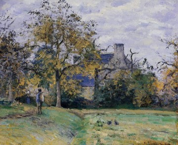 Camille Pissarro Painting - La casa de Piette en Montfoucault 1874 Camille Pissarro